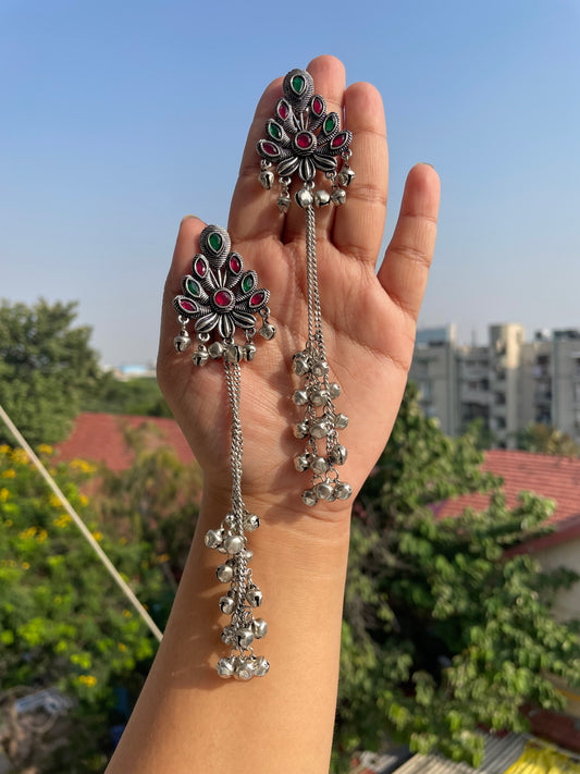 Red and green jhumka jewellerylovers