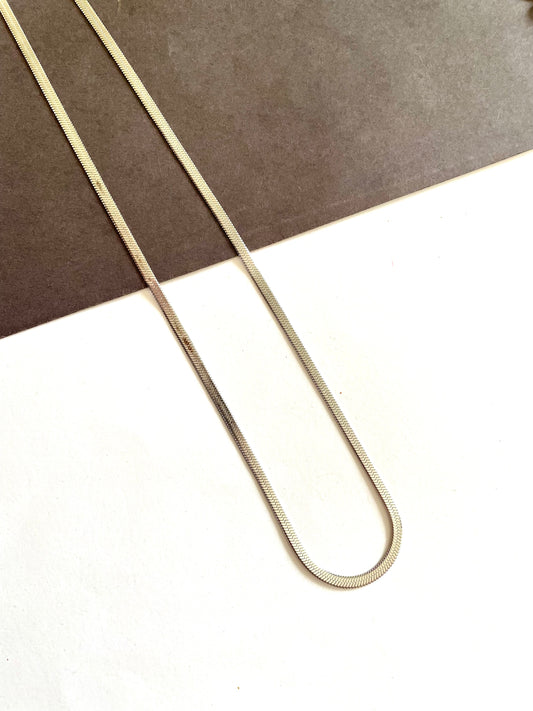 Snake chain anti tarnished silver