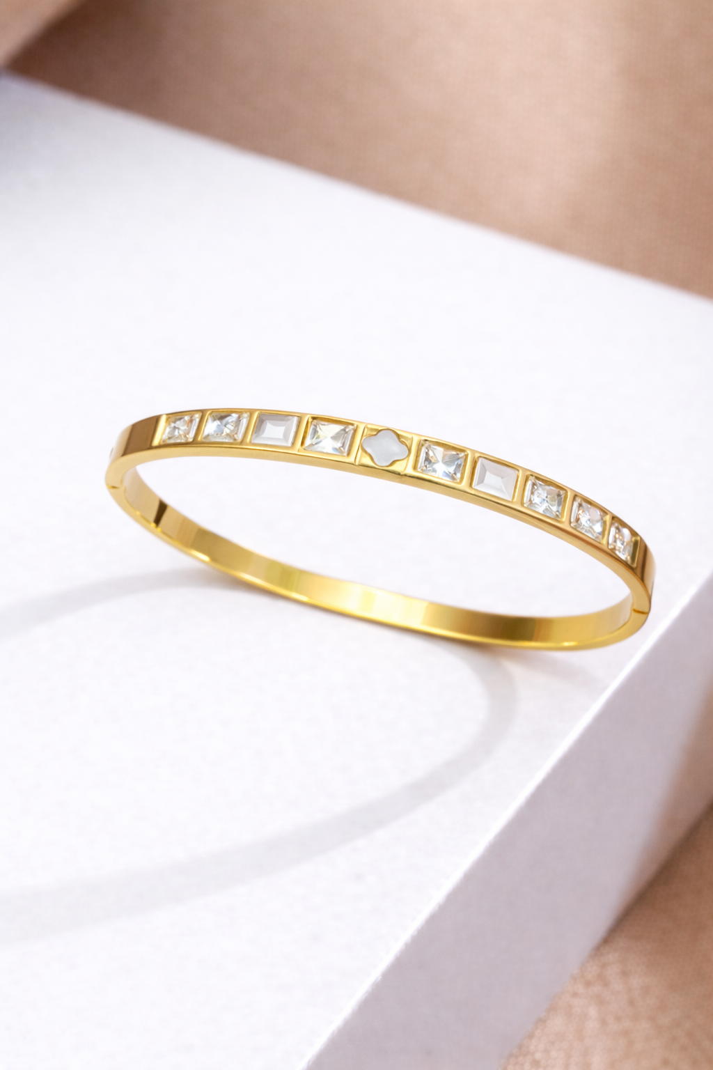 White stone studded bangle
