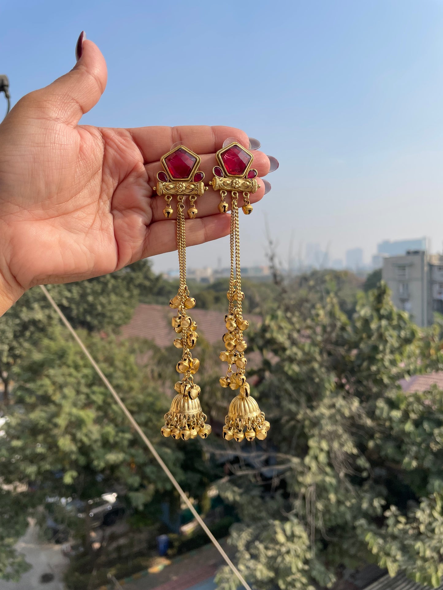 Ghungroo kashmiri jhumkas jewellerylovers