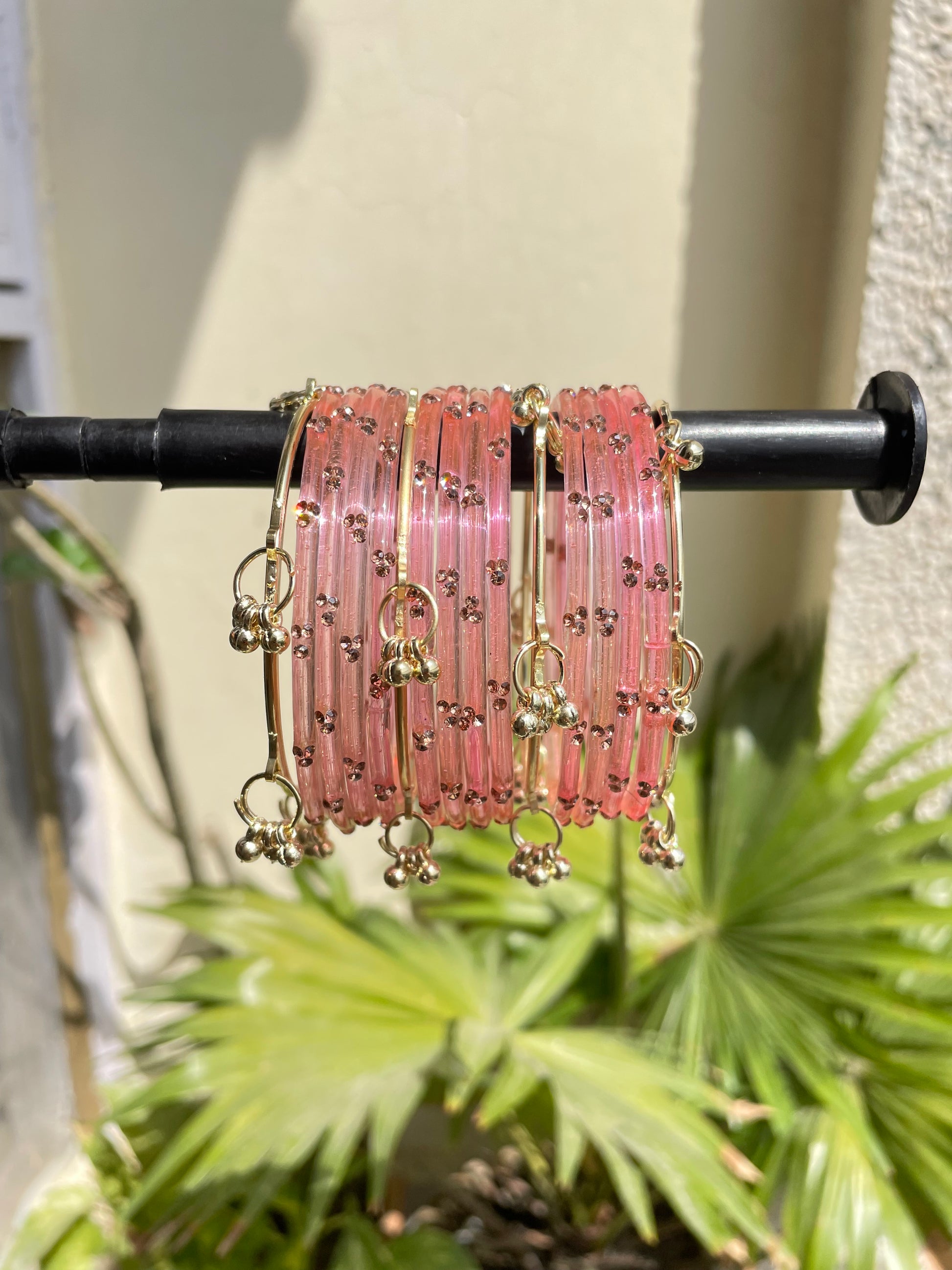 Glittery glass bangles with kashmiri (set of 16 bangles) jewellerylovers