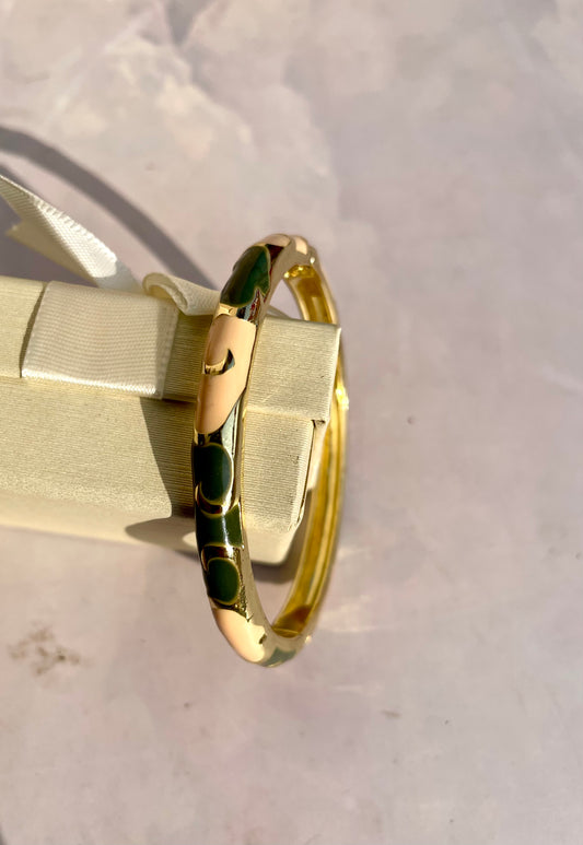 Enamel slim bangle