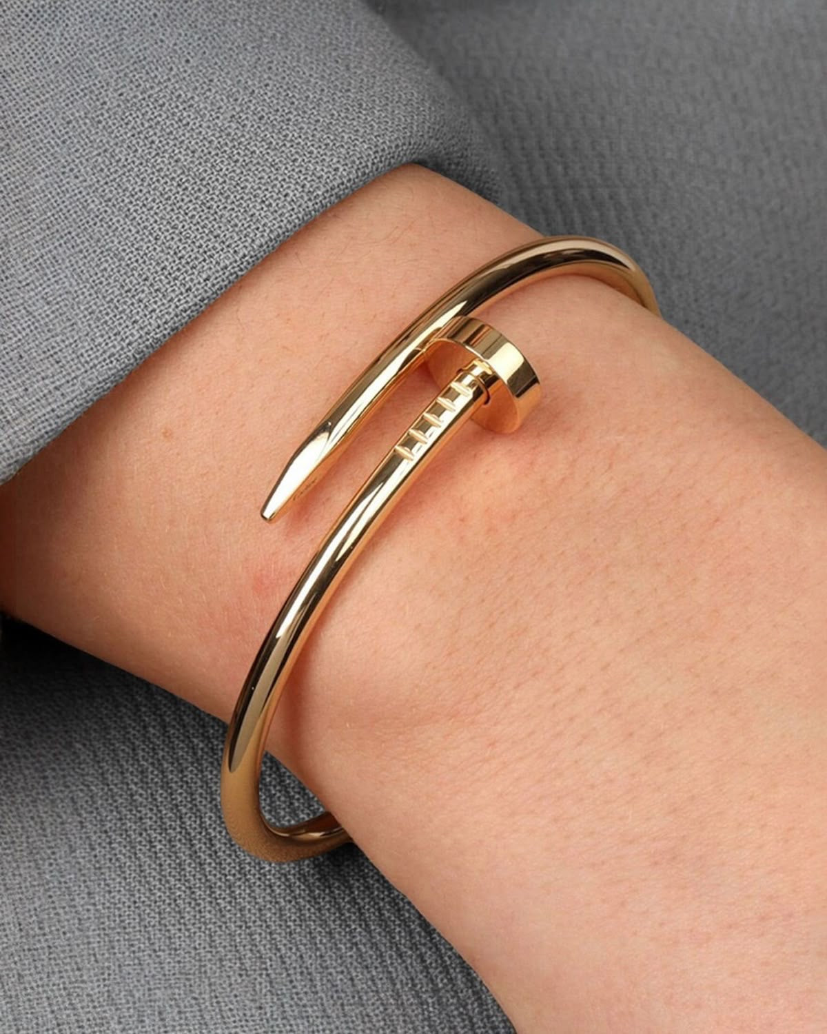 Anti-Tarnish Cartier Nail Bangle – Gold, Rose Gold & Silver jewellerylovers