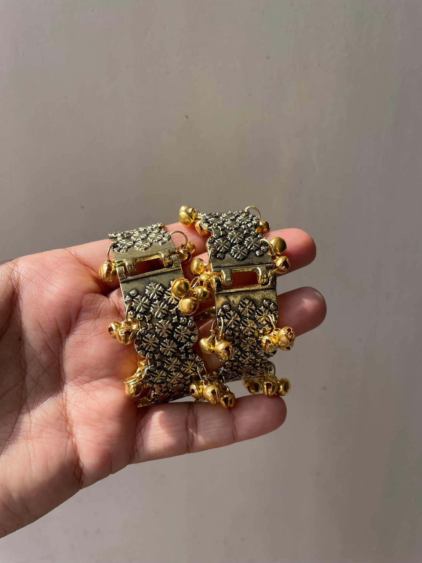 Openable silver ghungroo bangles (pair) jewellerylovers