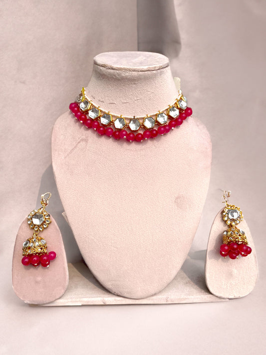 Shop choker set with earrings at Jewellery Lovers. Anti-tarnish, trendy & perfect for daily or festive wear. Free shipping available. jewellerylovers