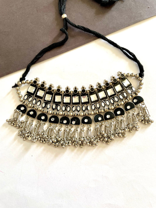 Shop beautiful black beaded afghani choker at Jewellery Lovers. Anti-tarnish, trendy & perfect for daily or festive wear. Free shipping available. jewellerylovers