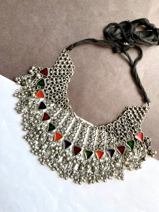 Shop multicolour layered choker at Jewellery Lovers. Anti-tarnish, trendy & perfect for daily or festive wear. Free shipping available. jewellerylovers