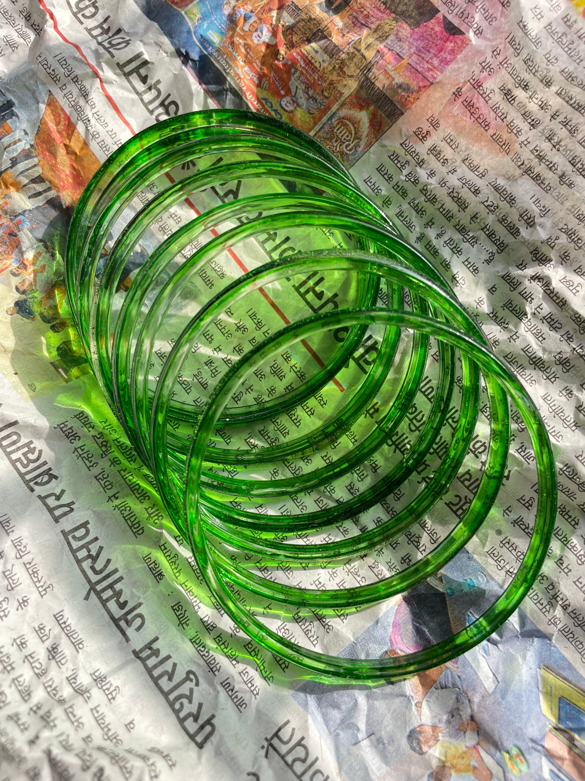 Jelly glass bangles set of 8 bangles jewellerylovers