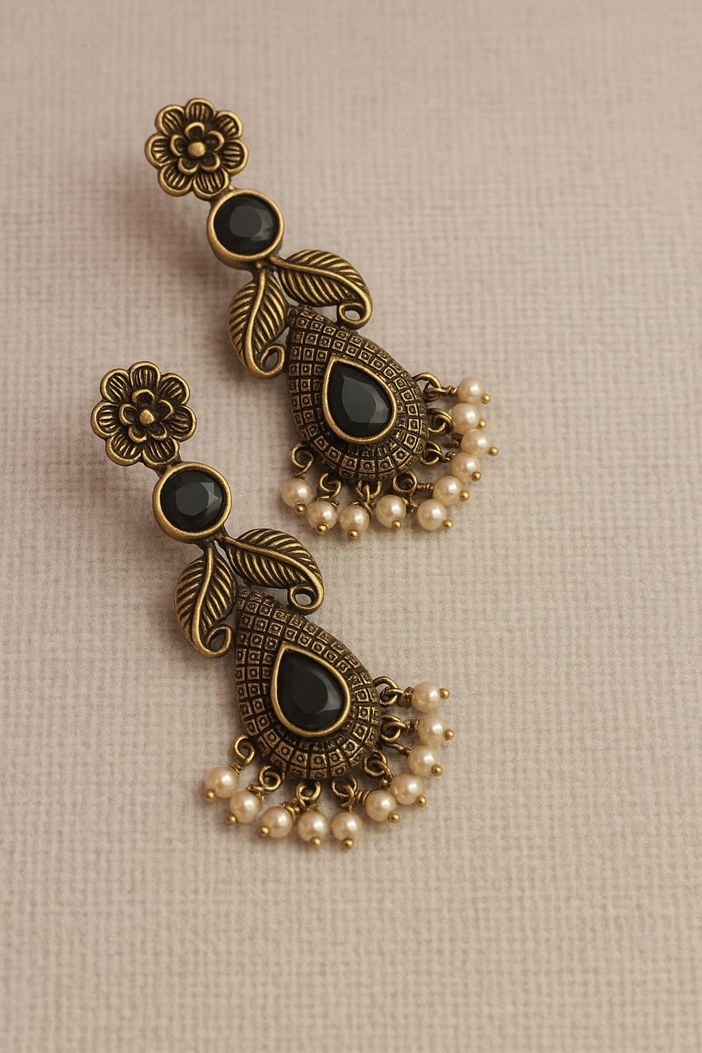 Leafy long jhumka