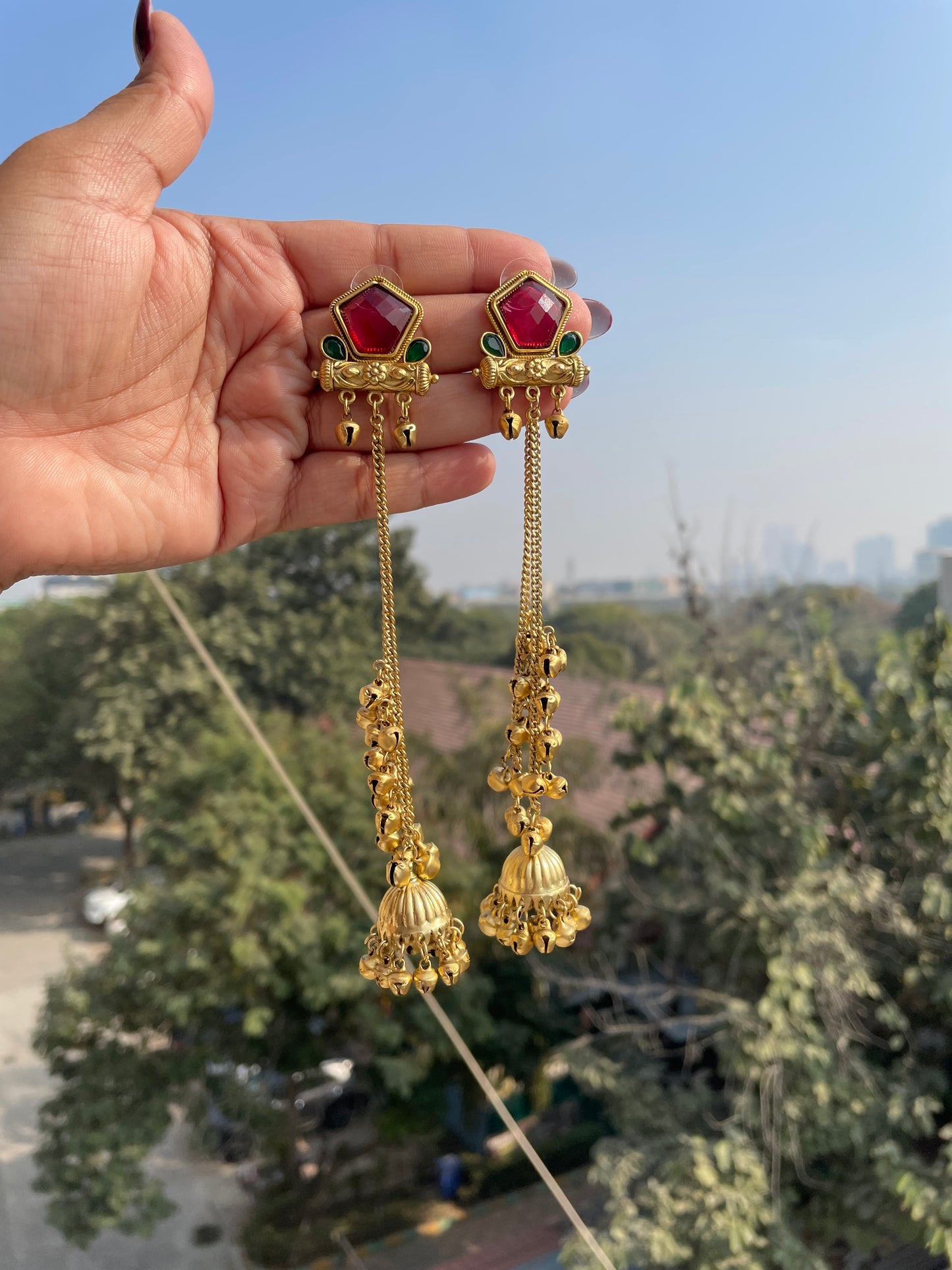 Ghungroo kashmiri jhumkas jewellerylovers