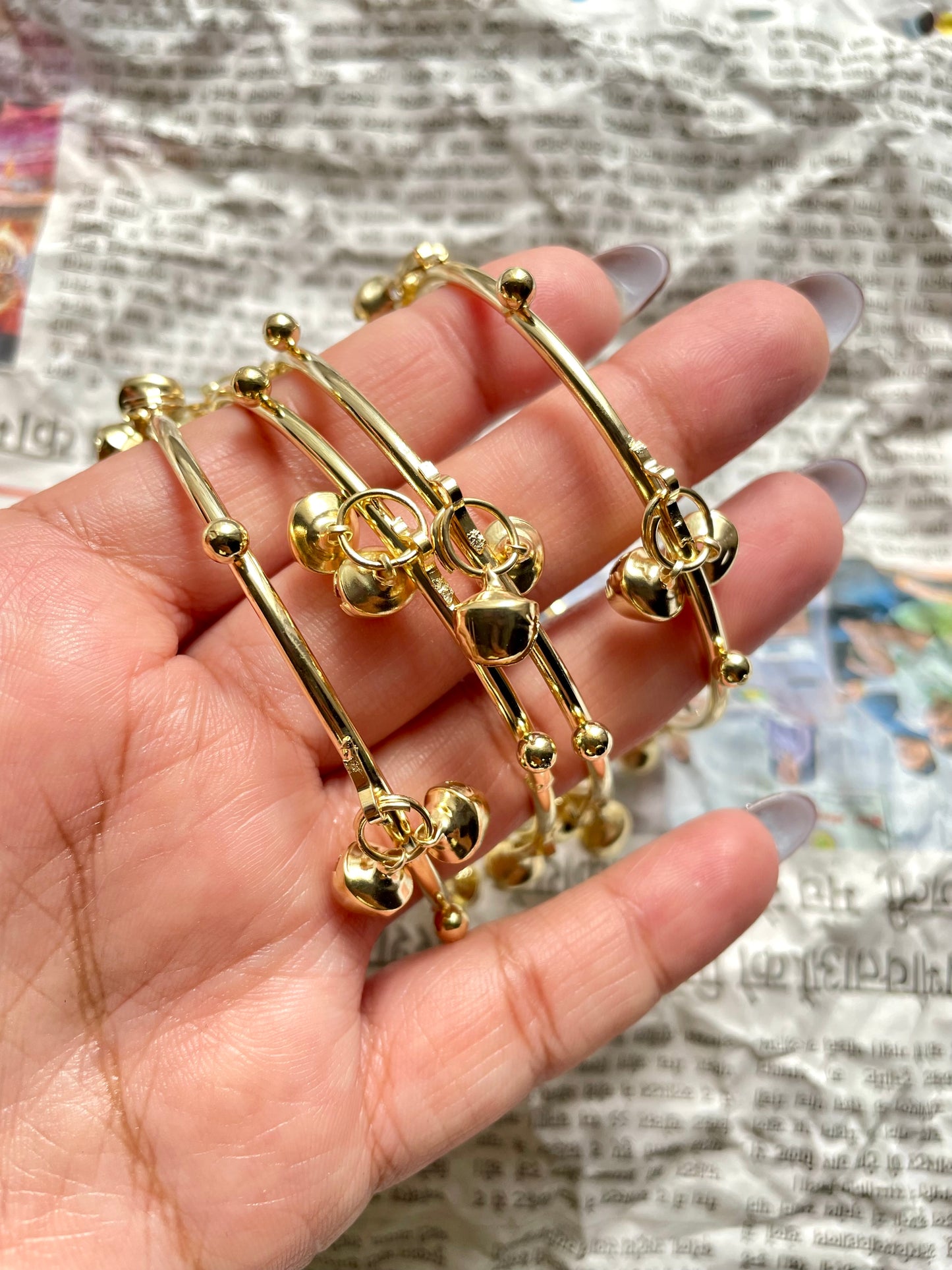 Golden Ghungroo bangles (pack of 4) jewellerylovers