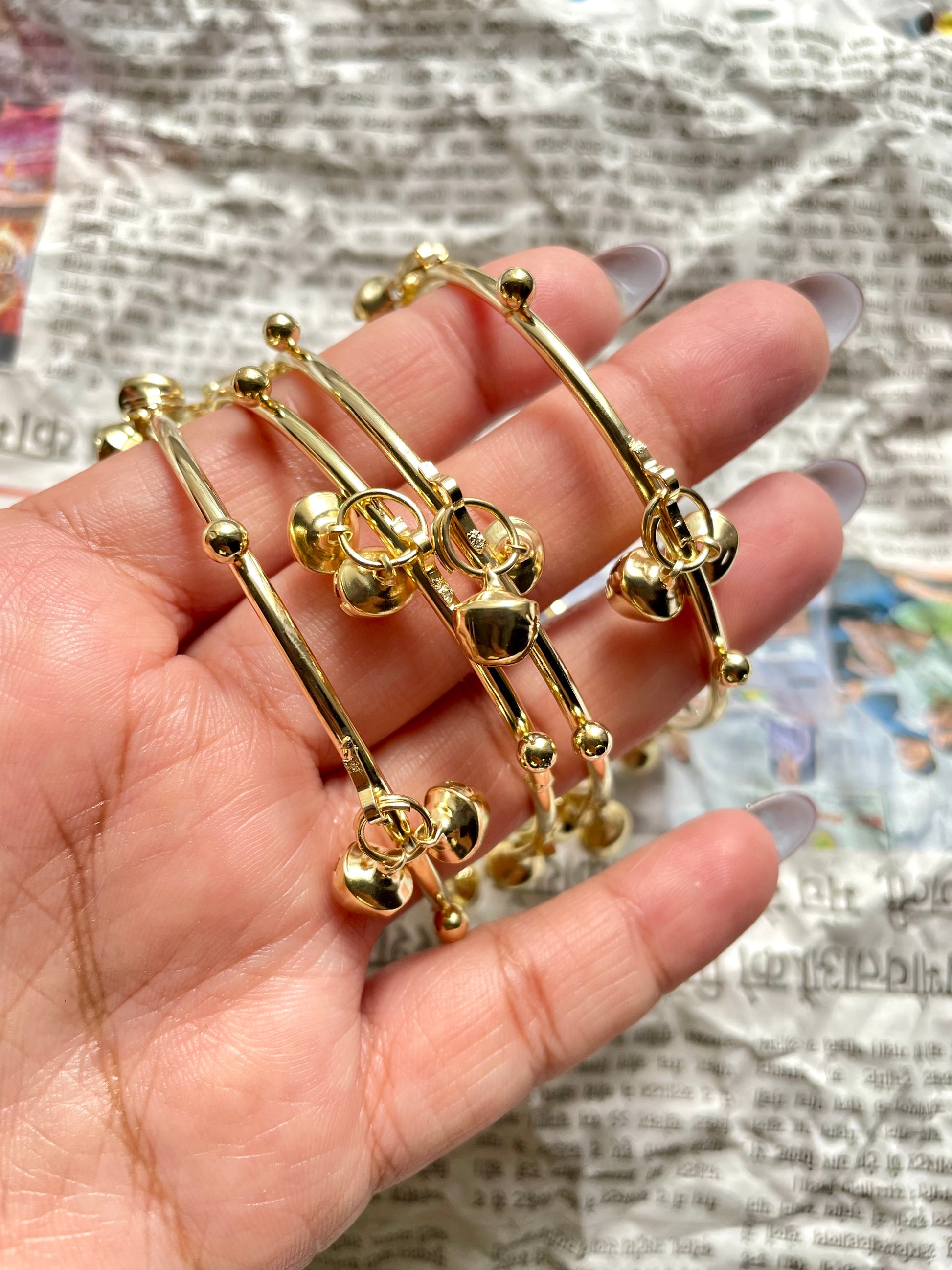 Golden Ghungroo bangles (pack of 4) jewellerylovers