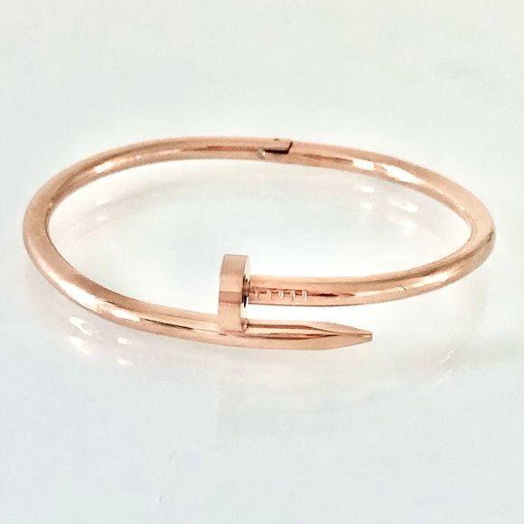 Anti-Tarnish Cartier Nail Bangle – Gold, Rose Gold & Silver jewellerylovers