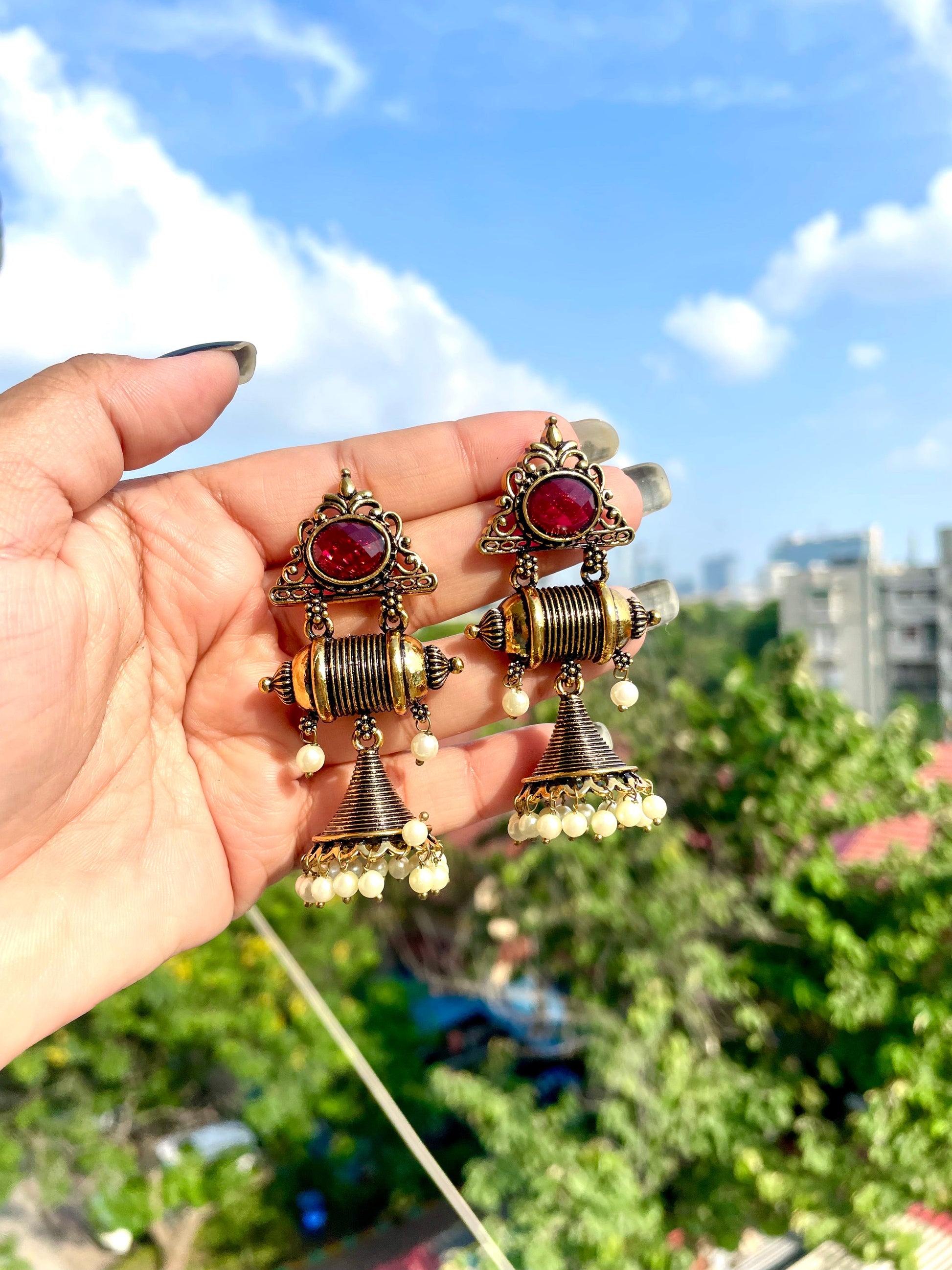 Golden jhumka jewellerylovers