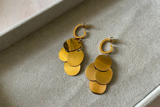 Dainty coin hoops
