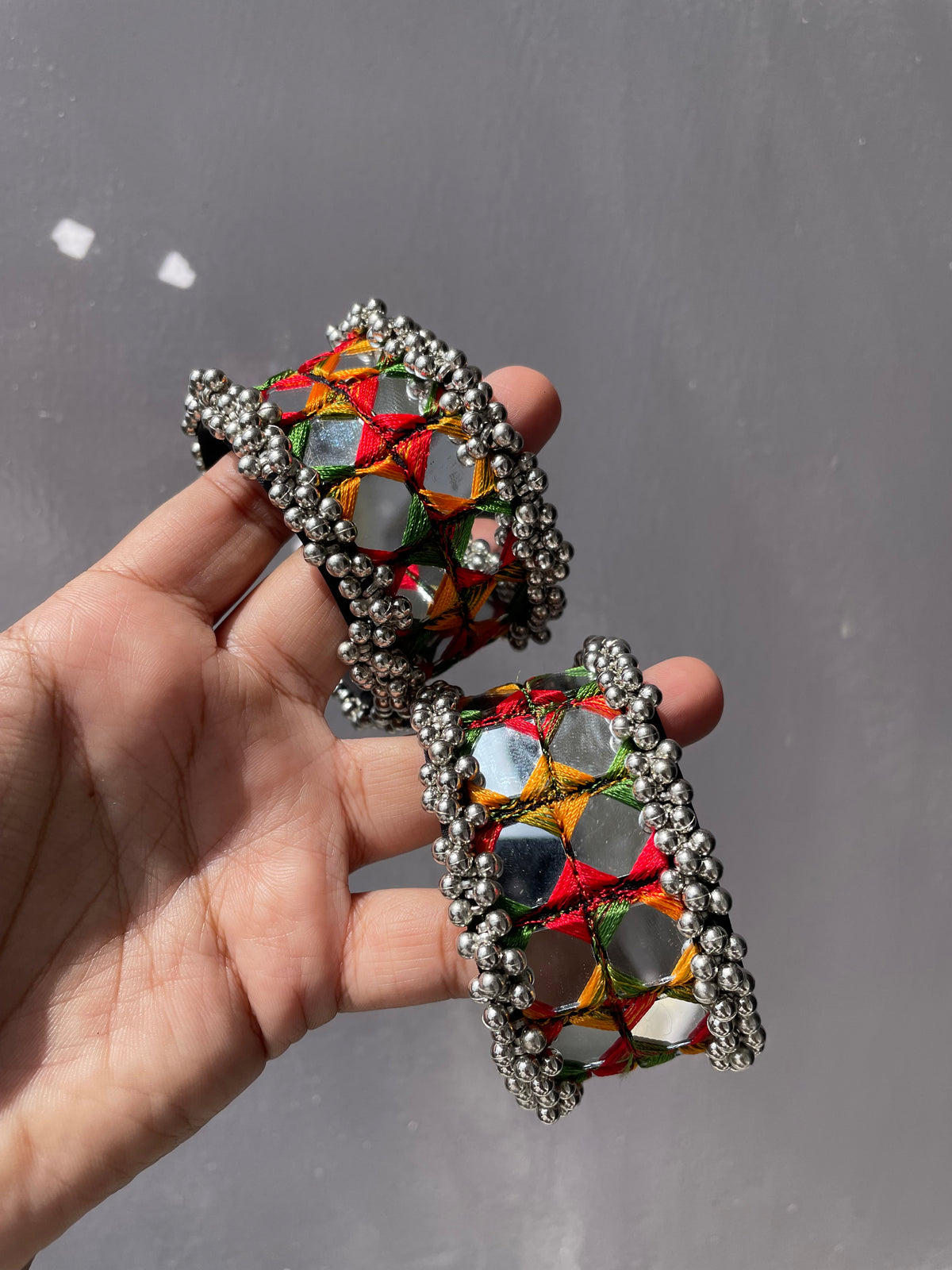multicolour handmade garba adjustable bangles jewellerylovers