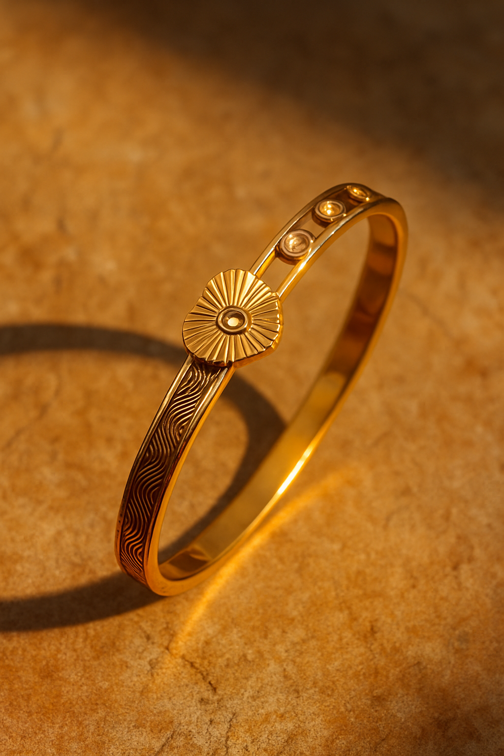 Heart stone bangle | Bangle by Jewellery Lovers jewellerylovers