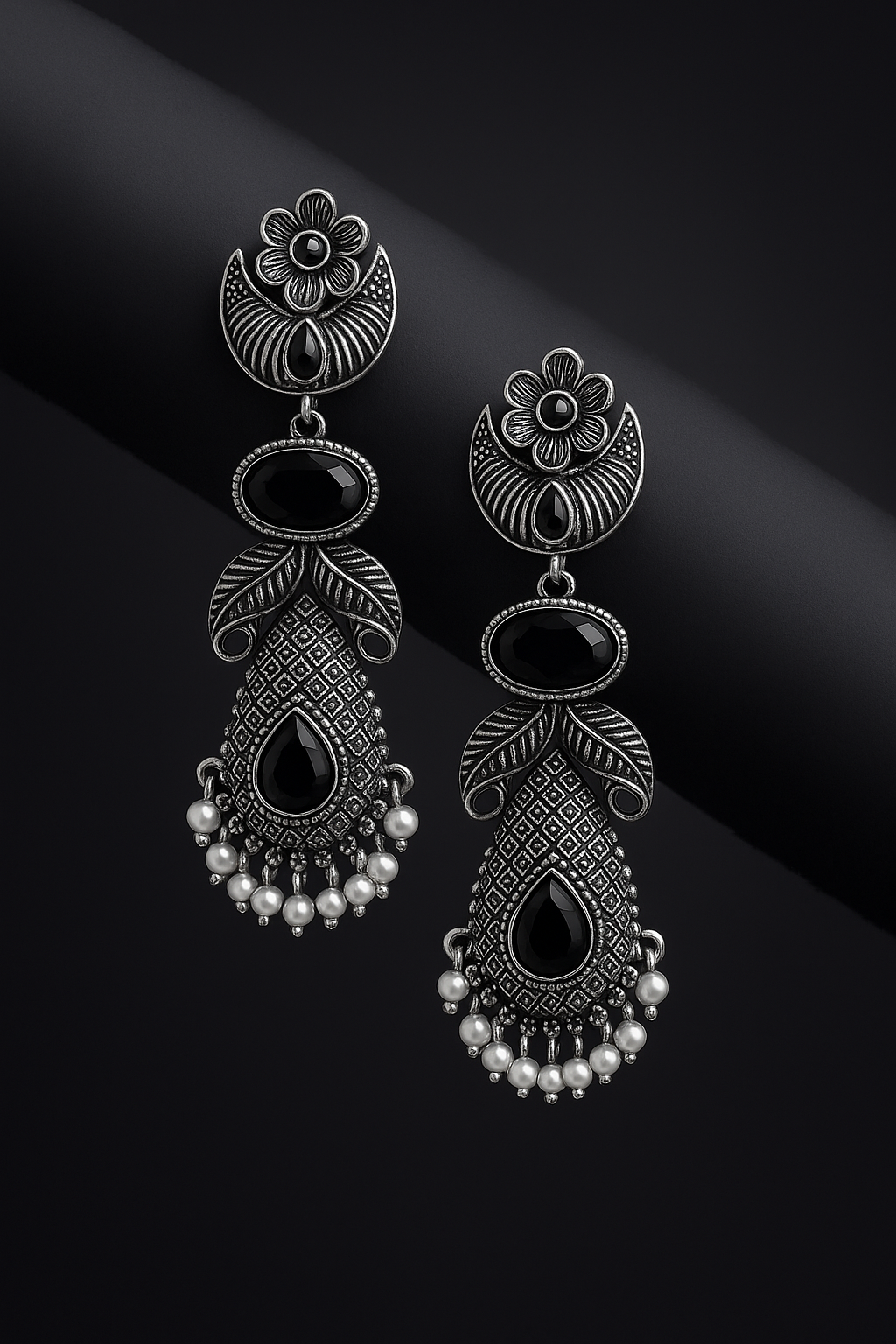 Leafy long jhumka