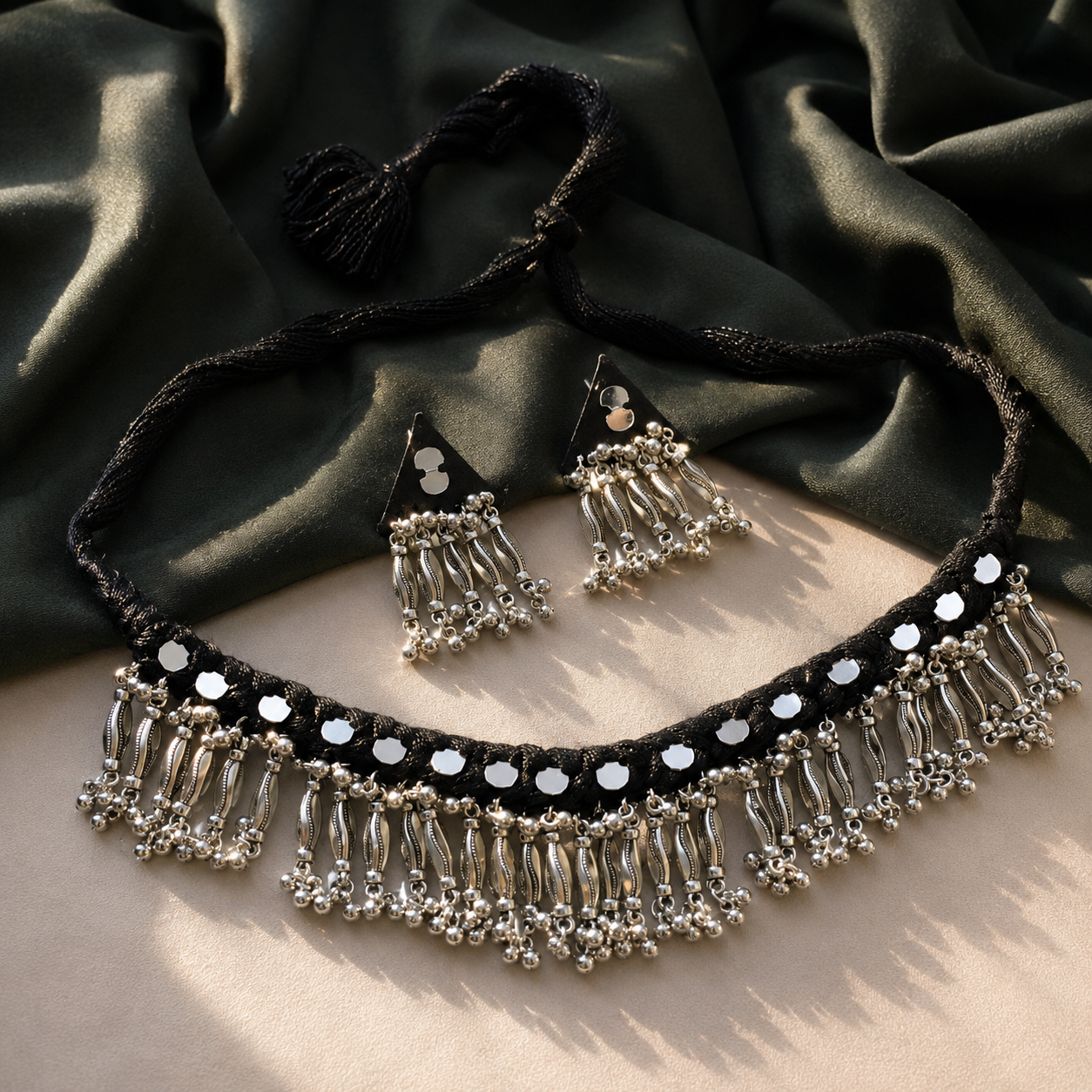 Choker necklace with earrings jewellerylovers