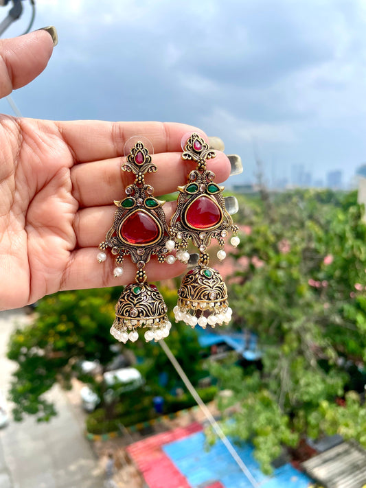 Golden jhumka jewellerylovers