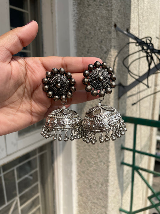 Silver jhumka jewellerylovers