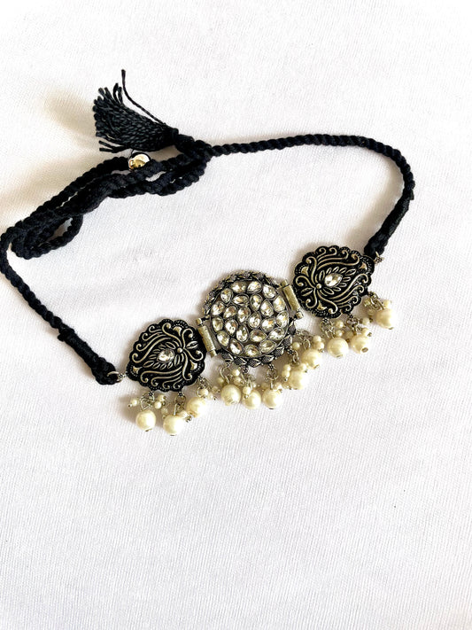White beads choker
