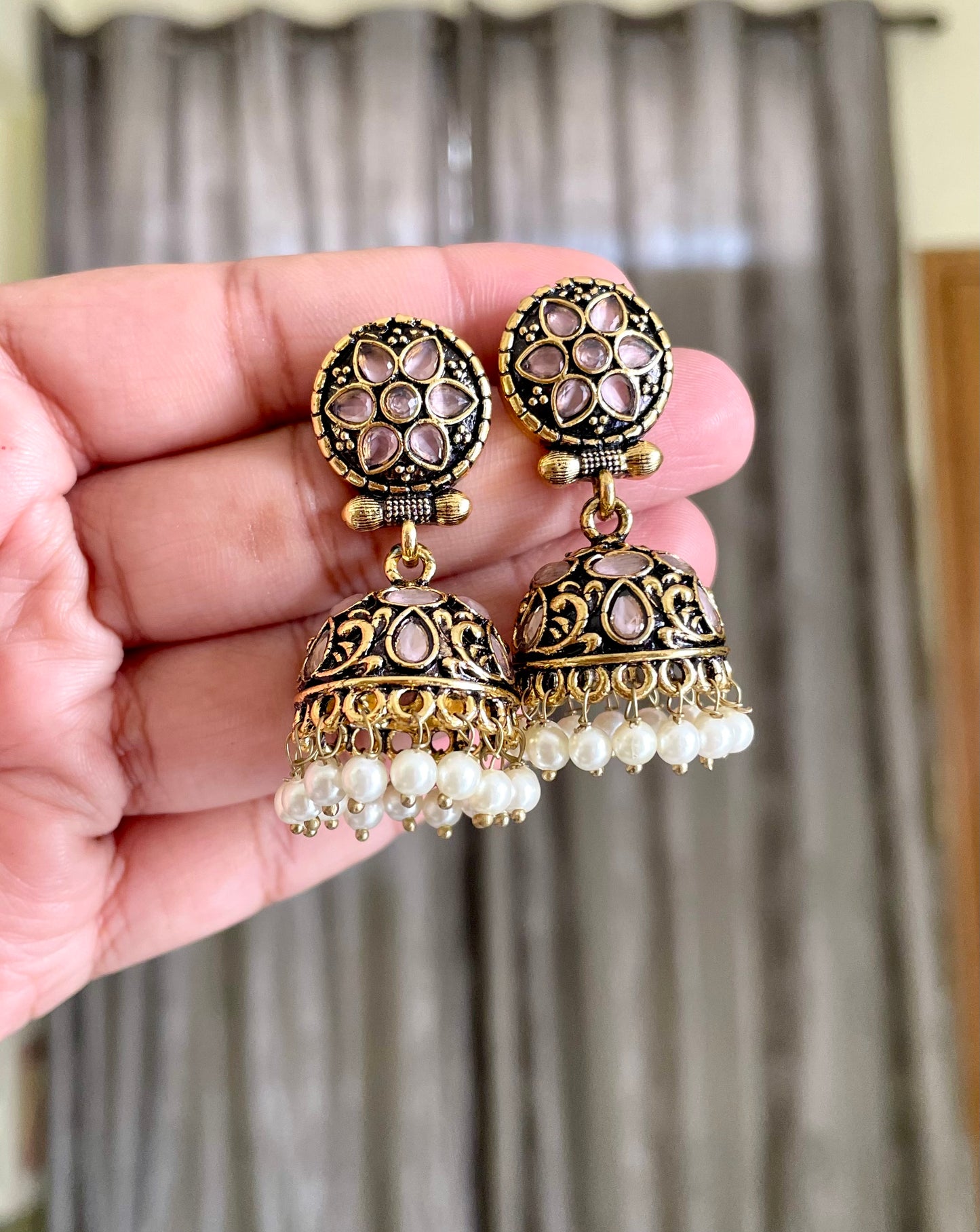 Meenakari jhumkiyaan