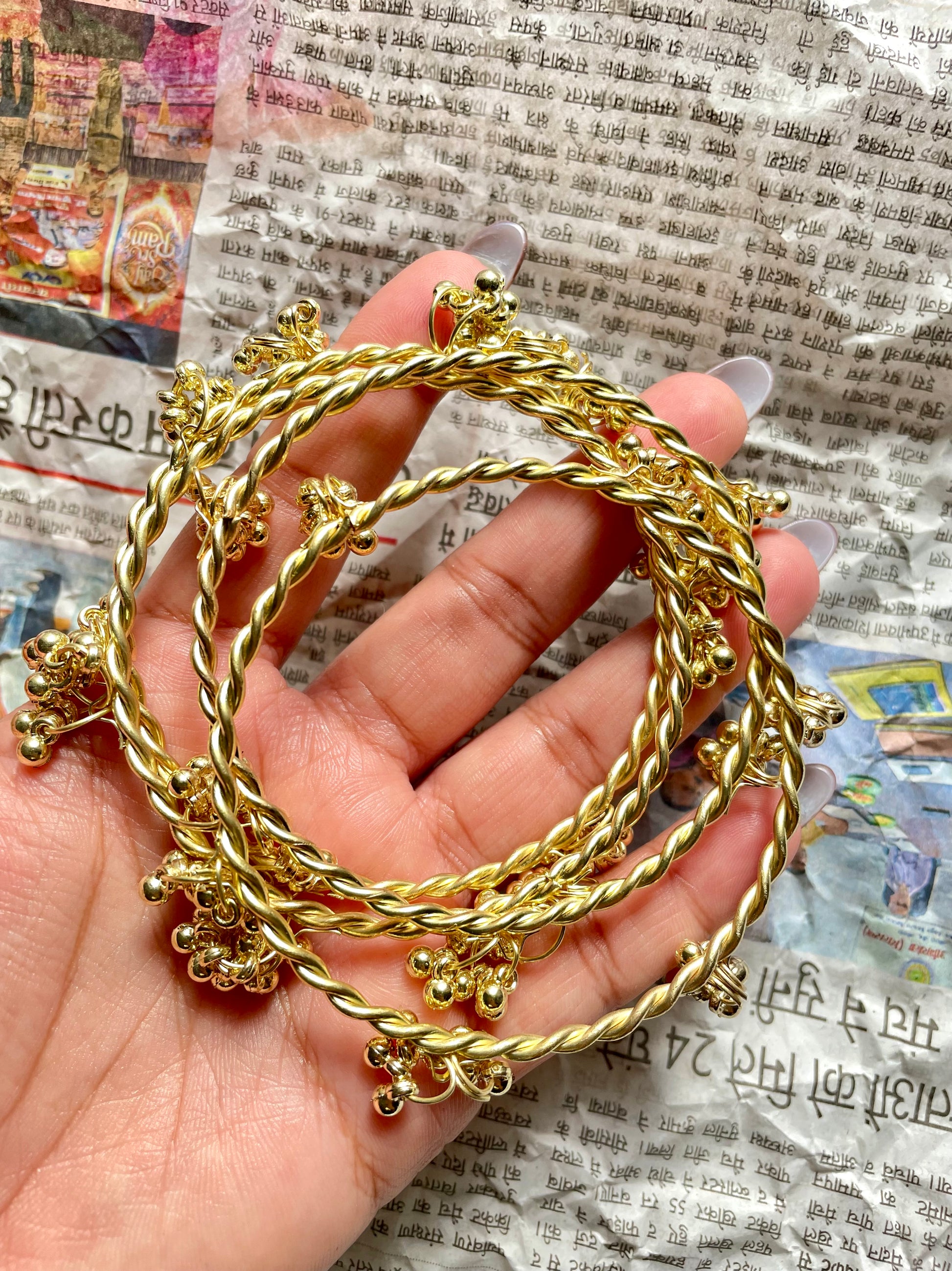 Spiral ghungroo bangles (pack of 4) jewellerylovers