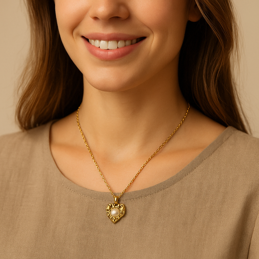 Shop heart stone necklace at Jewellery Lovers. Anti-tarnish, trendy & perfect for daily or festive wear. Free shipping available. jewellerylovers