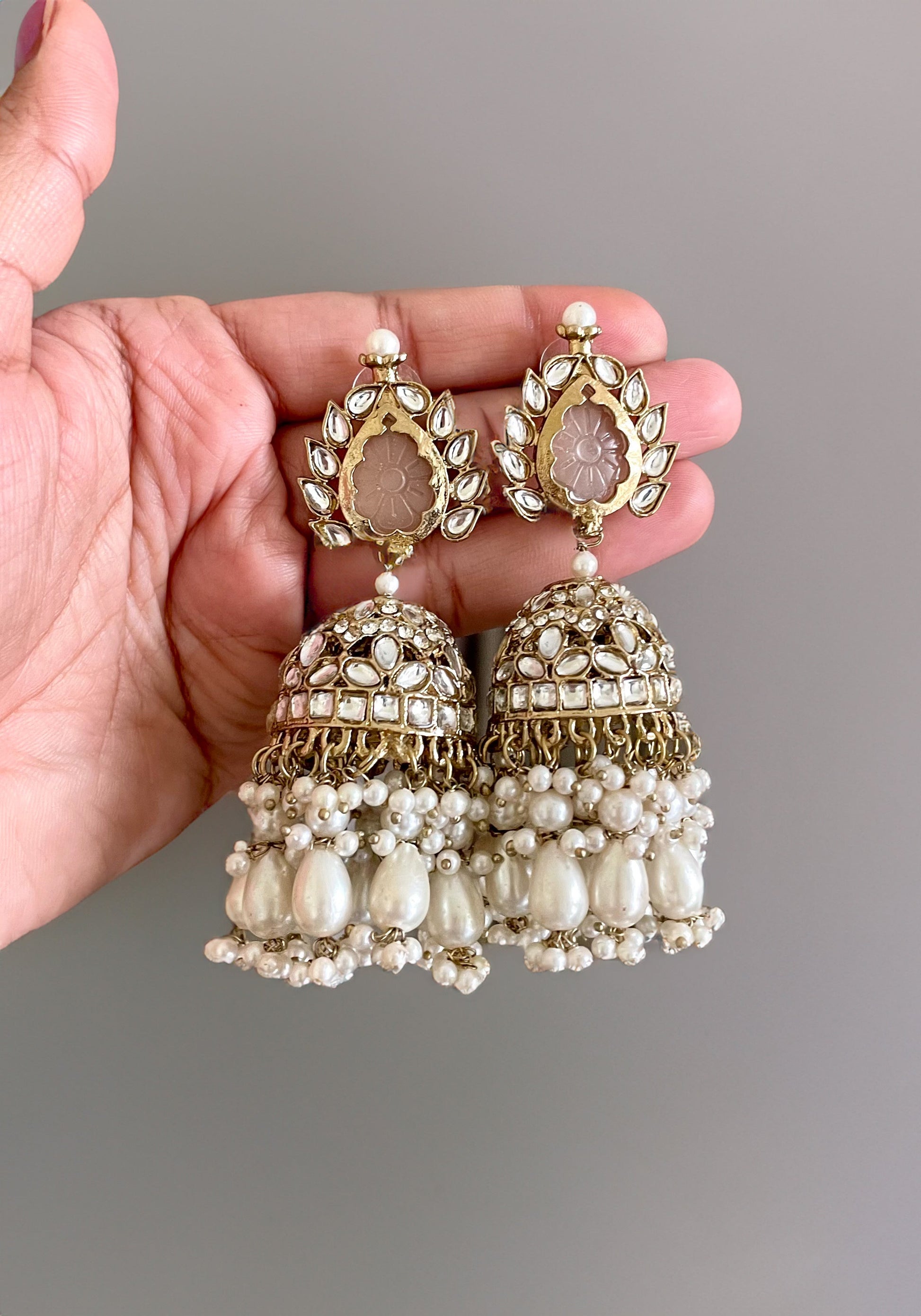 Kundan jhumka jewellerylovers