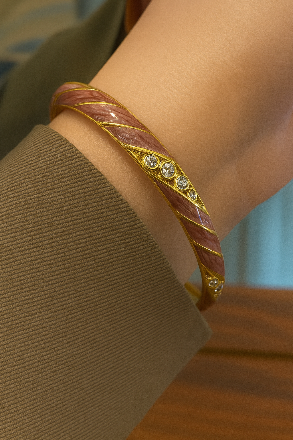 Beaded Bangle anti tarnished jewellerylovers