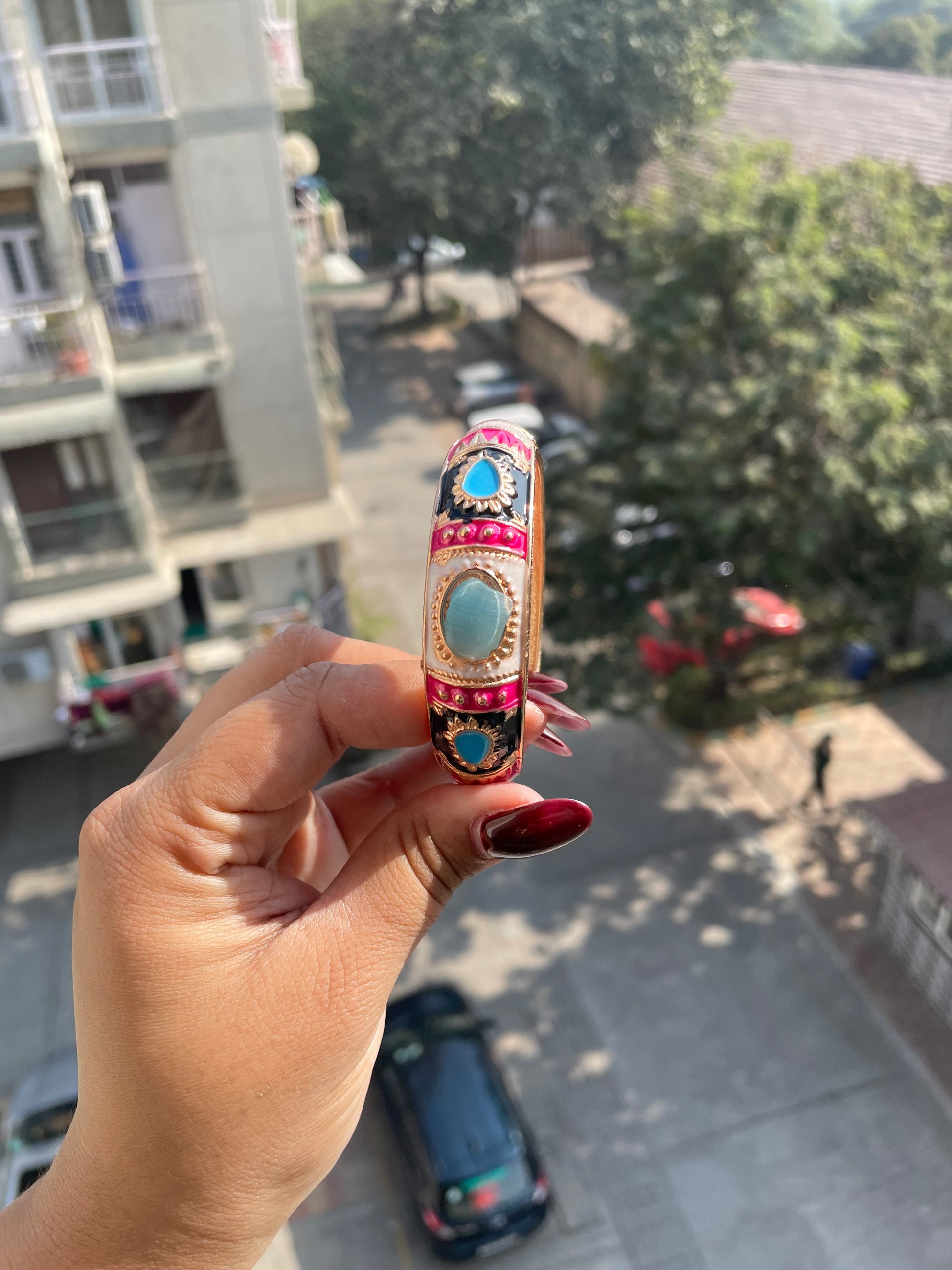 Enamelled openable bangles jewellerylovers