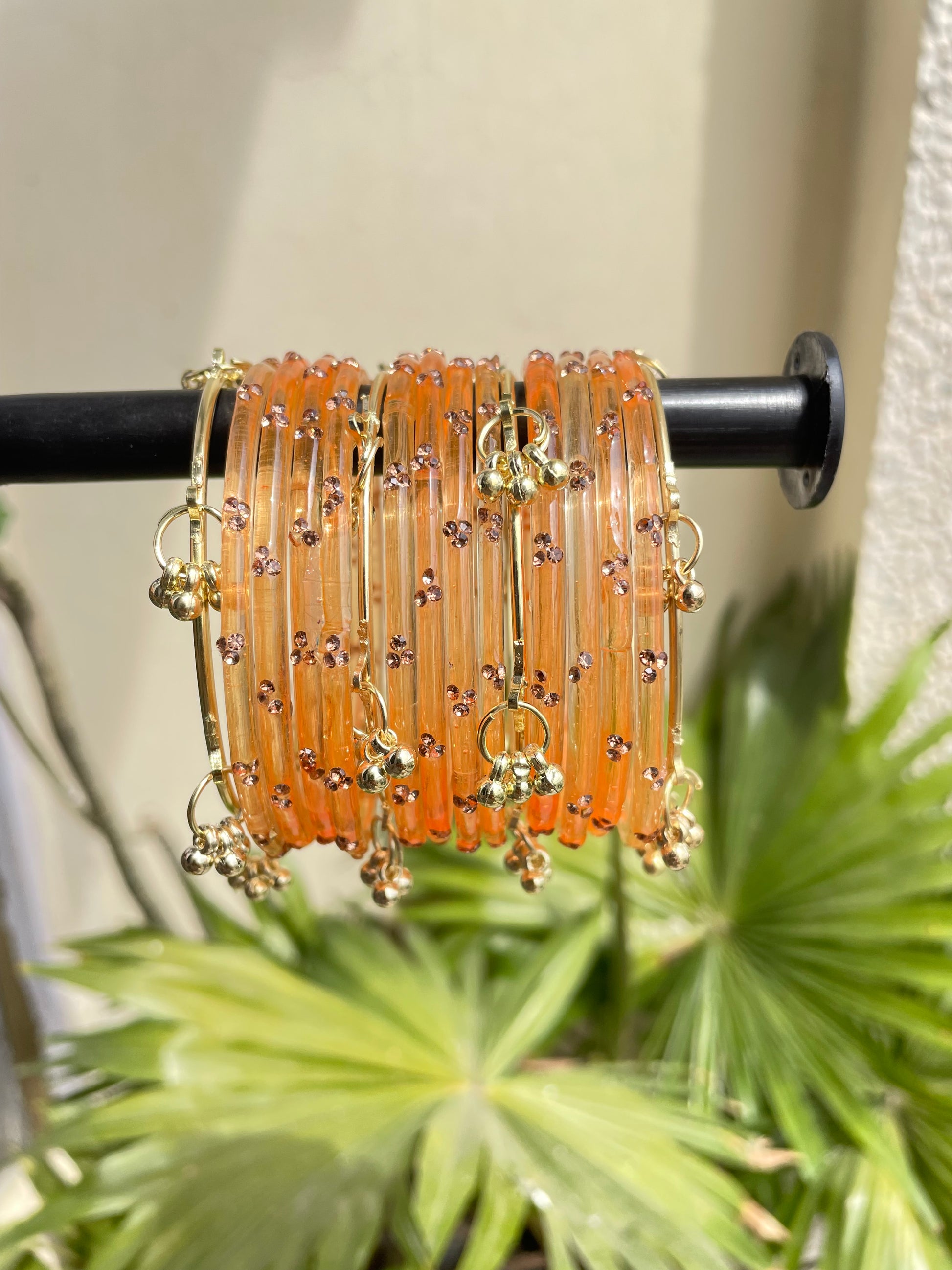 Glittery glass bangles with kashmiri (set of 16 bangles) jewellerylovers