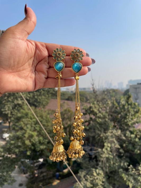 Flower kashmiri jhumkas jewellerylovers