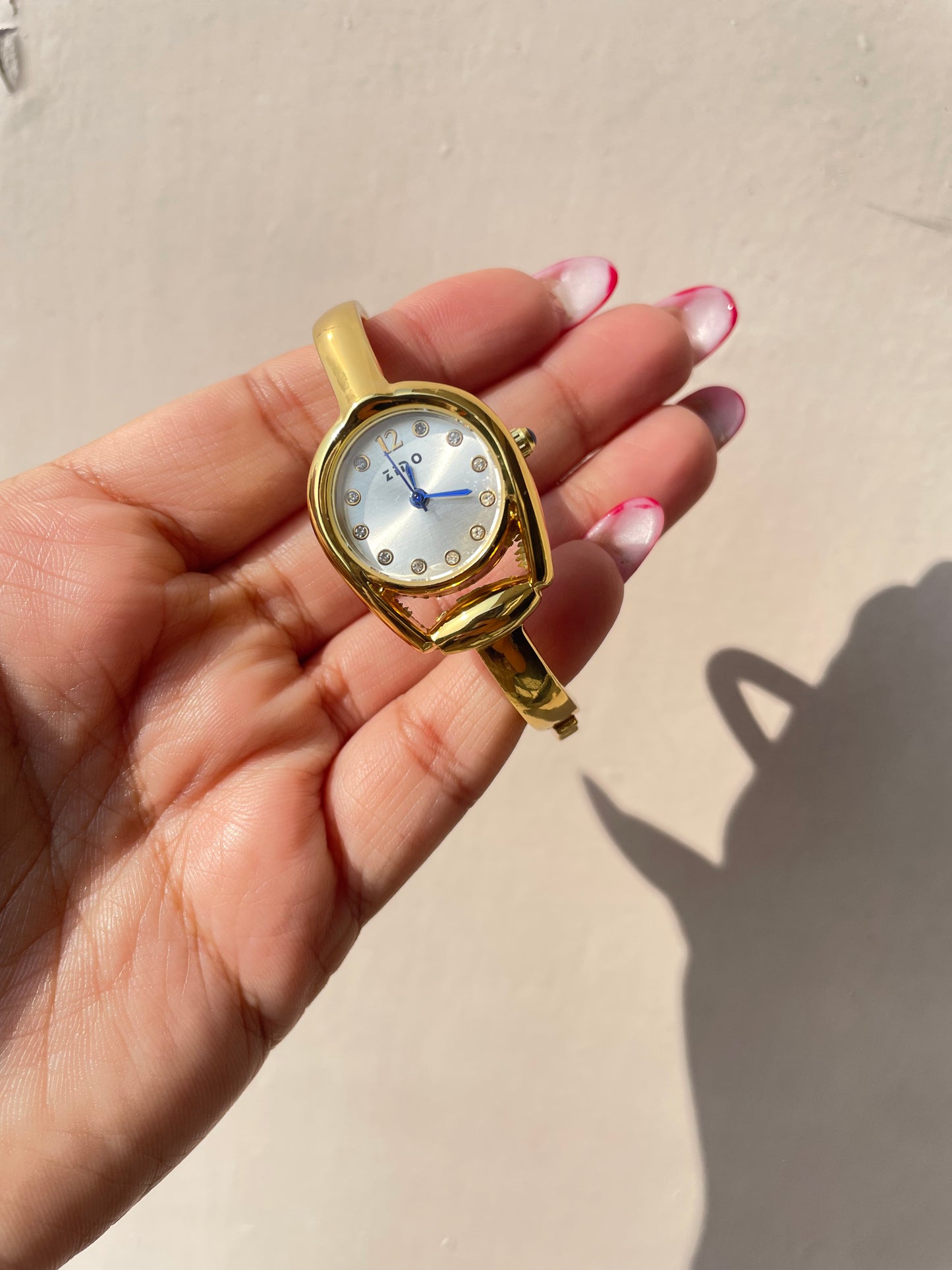 White dial bangle watch jewellerylovers