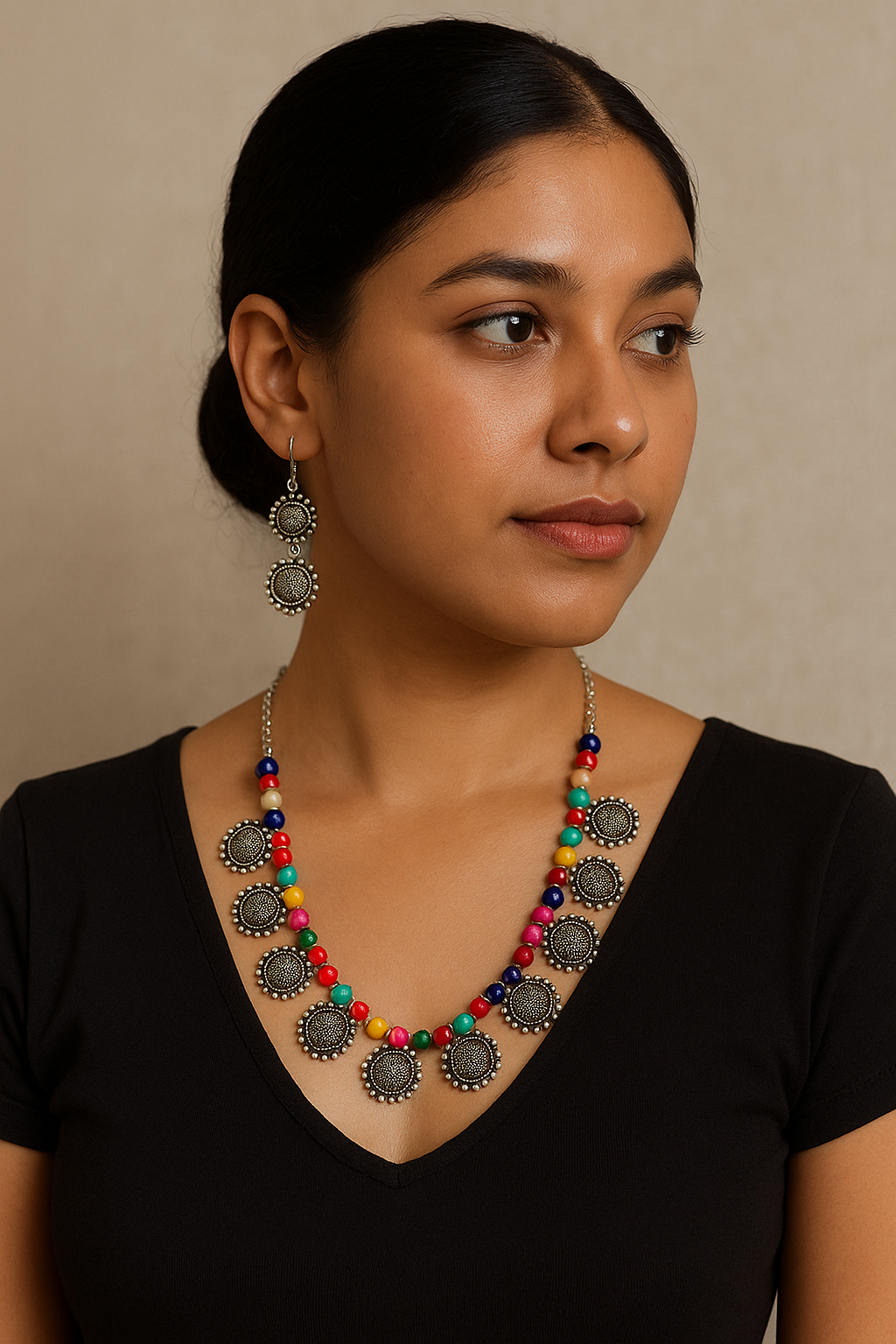 Shop multicolour choker set at Jewellery Lovers. Anti-tarnish, trendy & perfect for daily or festive wear. Free shipping available. jewellerylovers