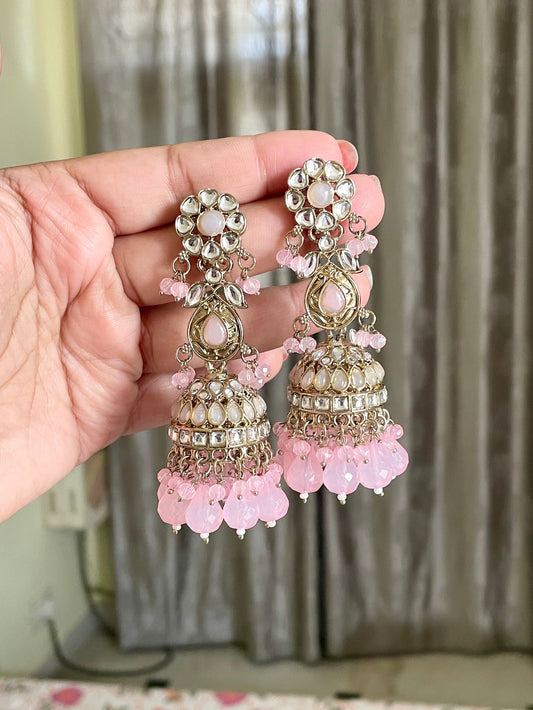 Shop kundan beaded jhumka at Jewellery Lovers. Anti-tarnish, trendy & perfect for daily or festive wear. Free shipping available. jewellerylovers