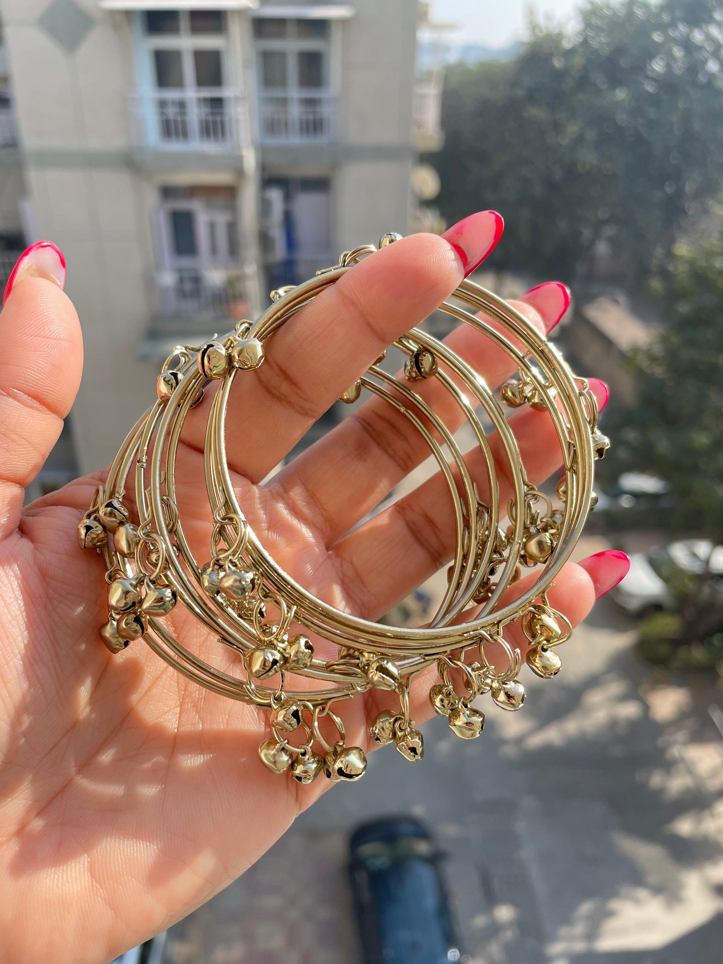 Rosegold ghoongru Bangles set of 8 bangles Big sizes
