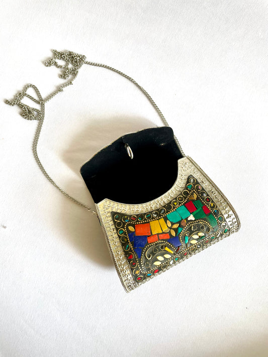 Multicolour medium sling bag