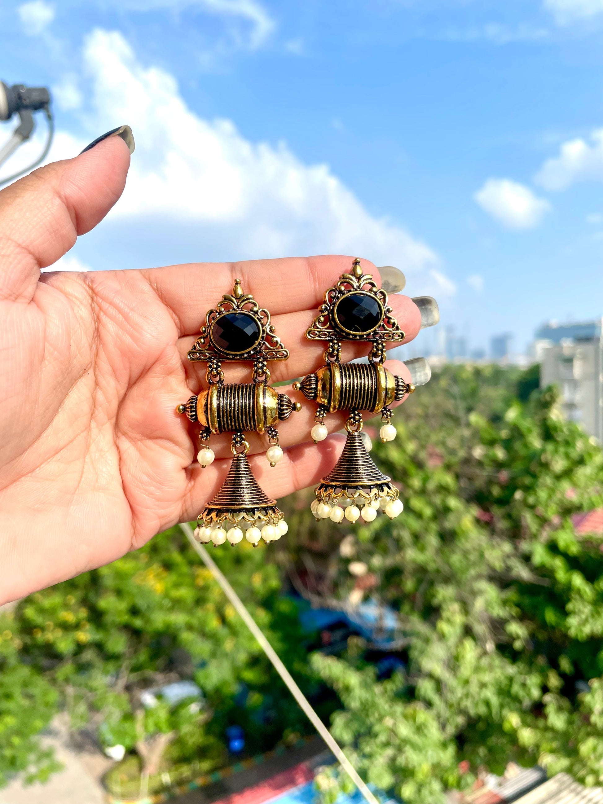 Golden jhumka jewellerylovers
