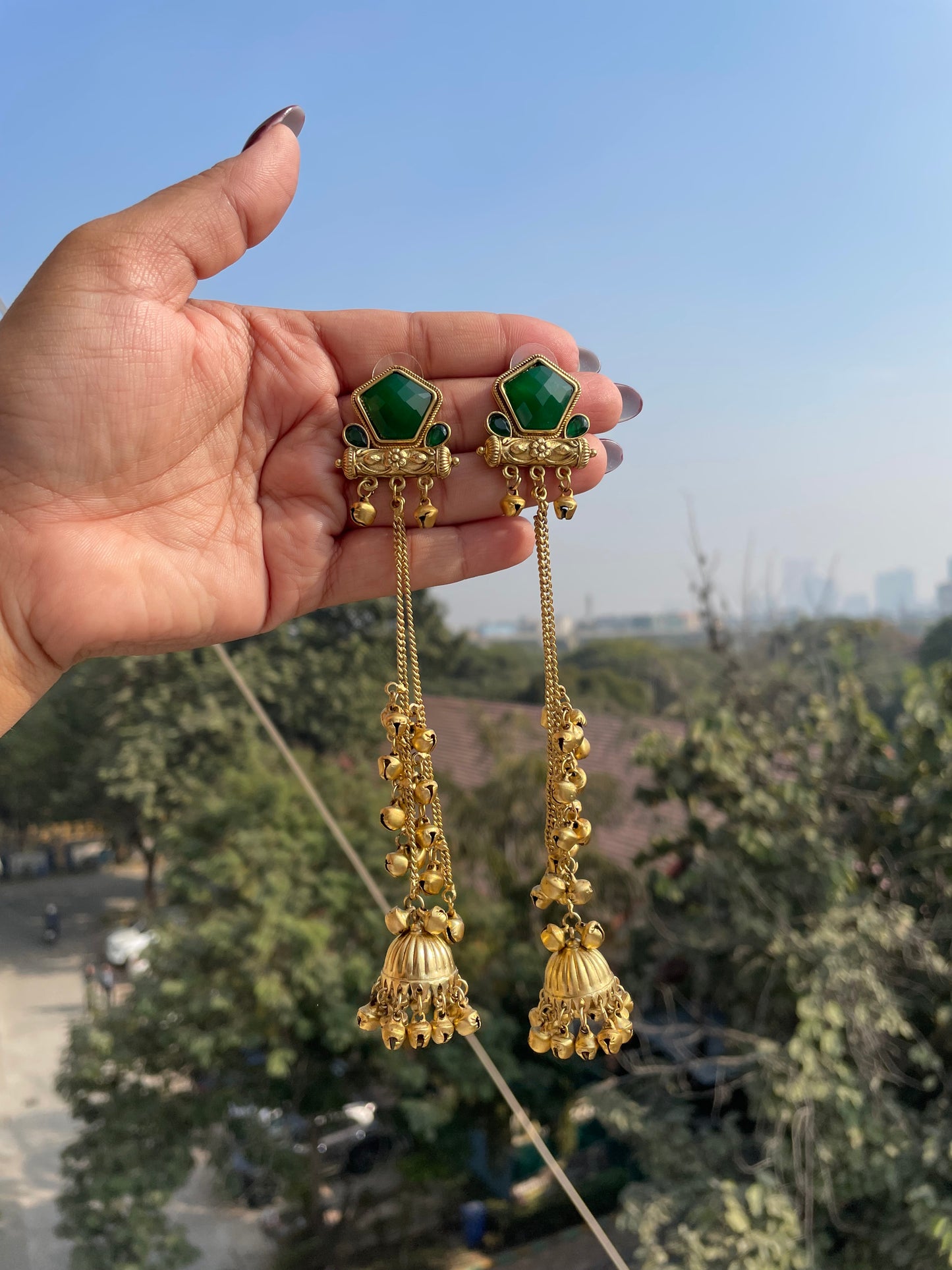 Ghungroo kashmiri jhumkas jewellerylovers