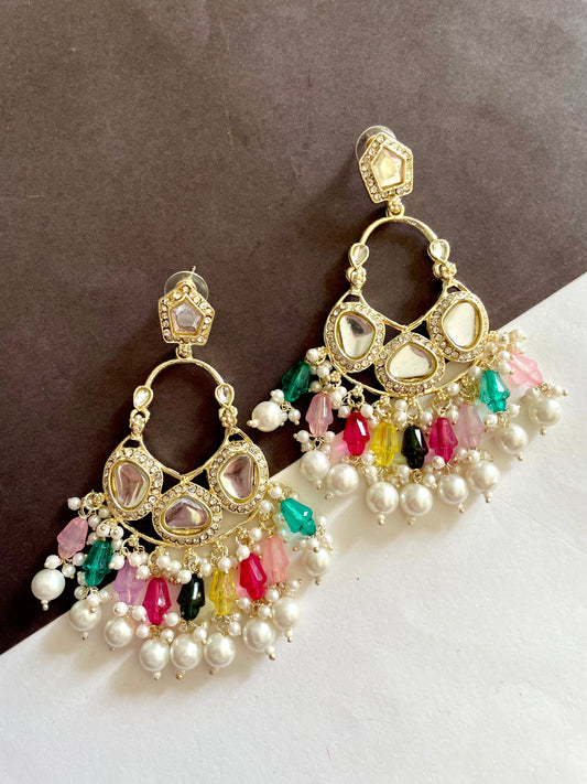 Shop multicolour sheesh chaandbali at Jewellery Lovers. Anti-tarnish, trendy & perfect for daily or festive wear. Free shipping available. jewellerylovers