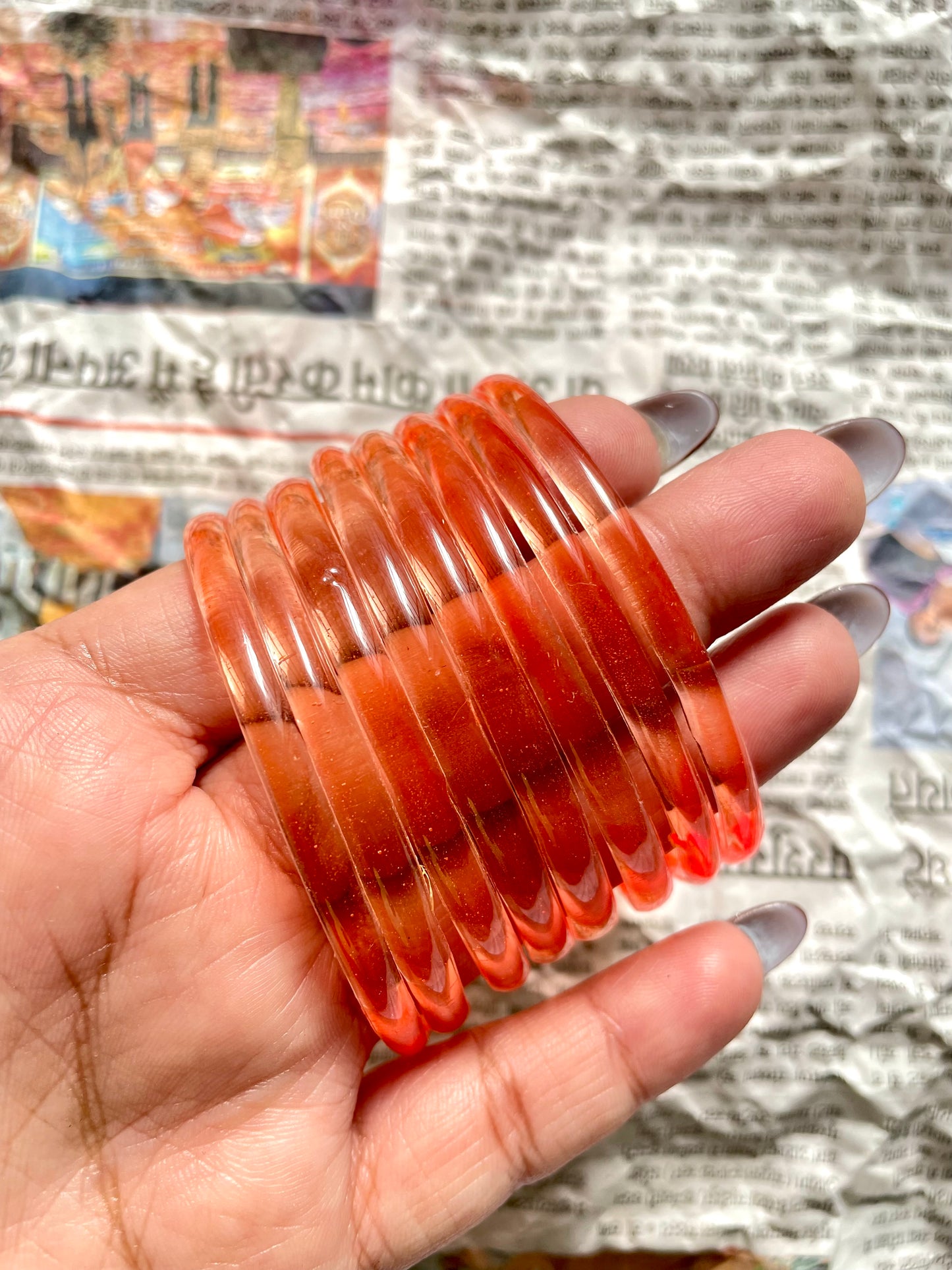 Jelly glass bangles set of 8 bangles jewellerylovers