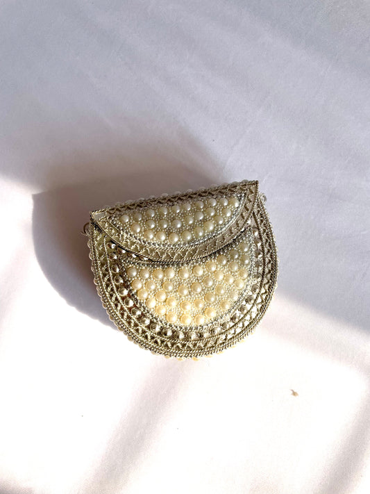 White beaded sling
