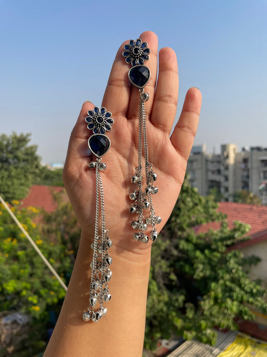 Blue kashmiri jhumka jewellerylovers