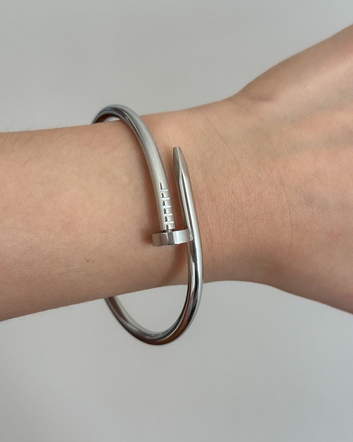 Anti-Tarnish Cartier Nail Bangle – Gold, Rose Gold & Silver jewellerylovers