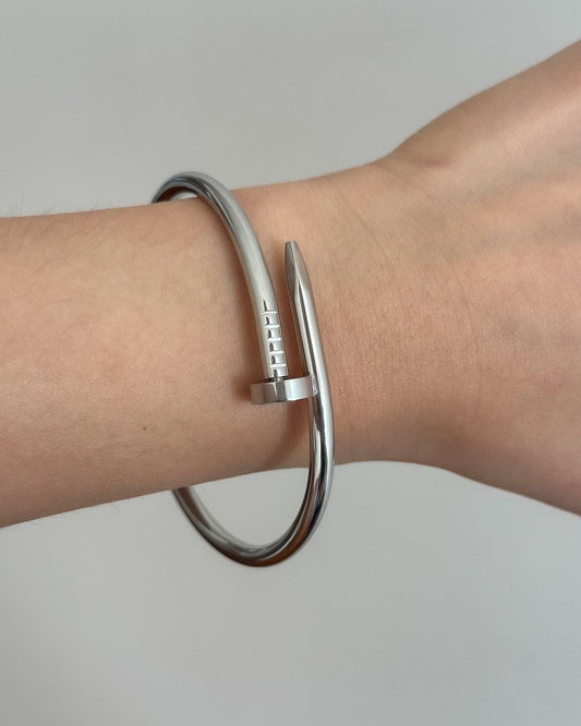 Anti-Tarnish Cartier Nail Bangle – Gold, Rose Gold & Silver jewellerylovers