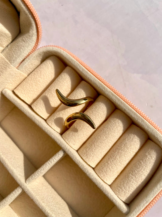 Gold premium Antitarnished adjustable ring