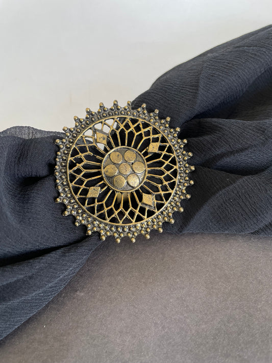 Golden mandala ring