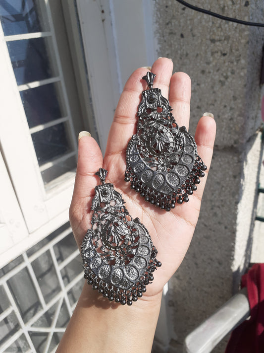 Oxidised earrings
